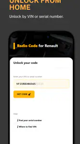Radio Code for Renault screenshot