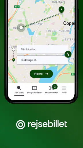 Rejsebillet screenshot