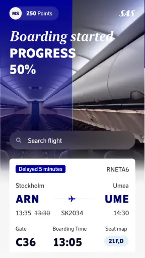 SAS – Scandinavian Airlines screenshot