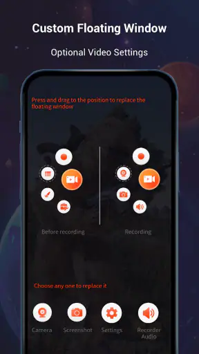 Schermrecorder en video-editor screenshot