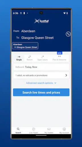 ScotRail Train Times & Tickets screenshot