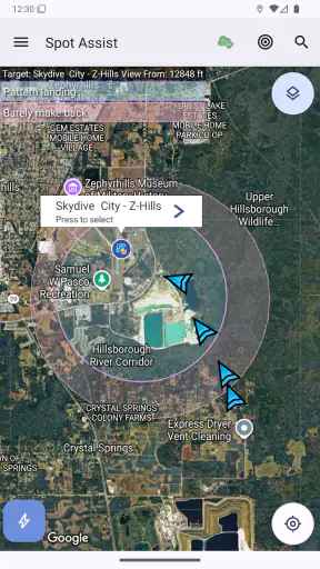 Spot Assist Skydiving Tool screenshot