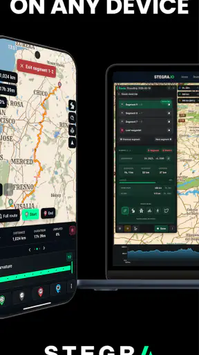 Stegra.io - Motorfiets GPS screenshot