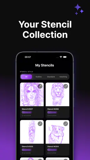 Stencil AI - Tattoo Stencils screenshot