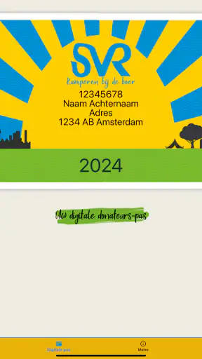 SVR-Donateurspas screenshot
