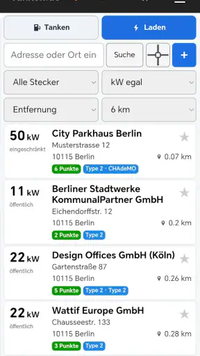 tanken.de screenshot
