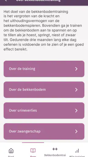 Tät bekkenbodemtraining screenshot