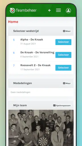 Teambeheer Darts screenshot