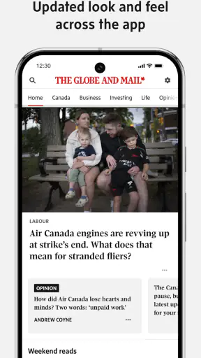 The Globe and Mail screenshot