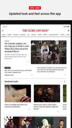 The Globe and Mail screenshot