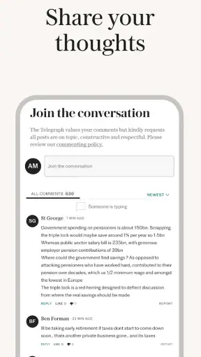 The Telegraph UK Latest News screenshot