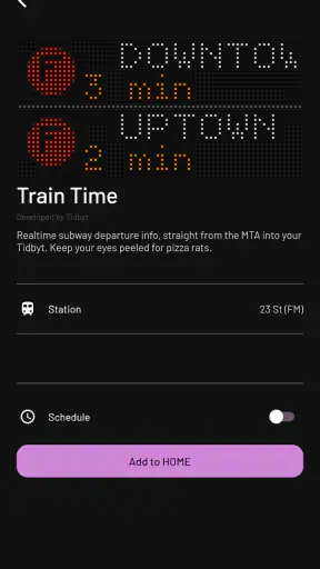 Tidbyt screenshot