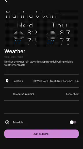 Tidbyt screenshot