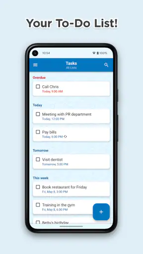 ToDo-lijst, Takenlijst screenshot