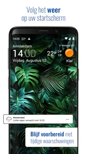 Transparante klok en weer screenshot