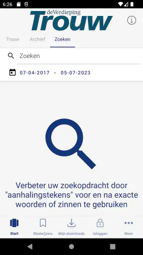 Trouw digitale krant screenshot