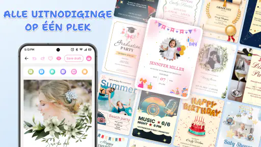 Uitnodiging, Kaarten Sjablonen screenshot