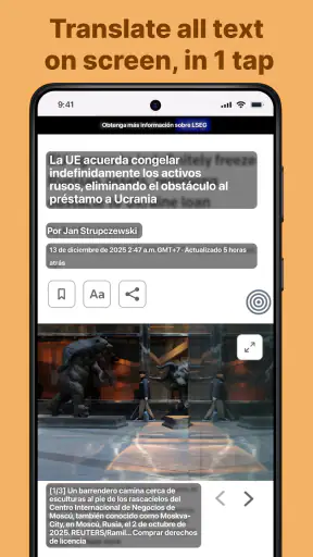 Vertalen op het scherm screenshot