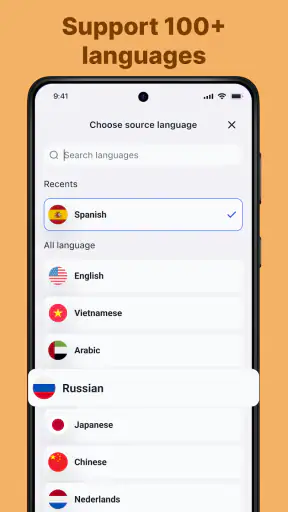 Vertalen op het scherm screenshot
