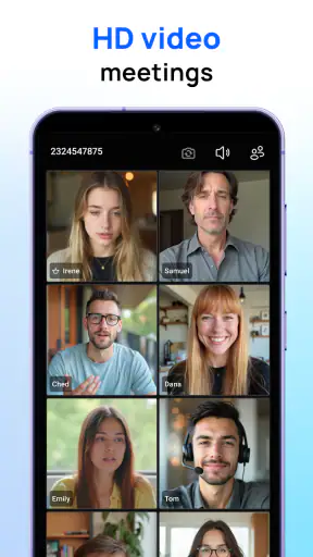 Videoconferentie vergaderingen screenshot