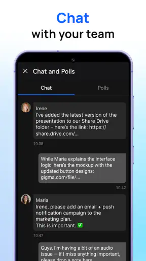 Videoconferentie vergaderingen screenshot