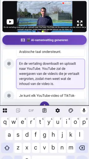 Videovertaler en dubbing screenshot