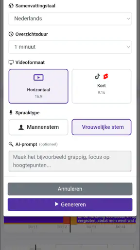 Videovertaler en dubbing screenshot