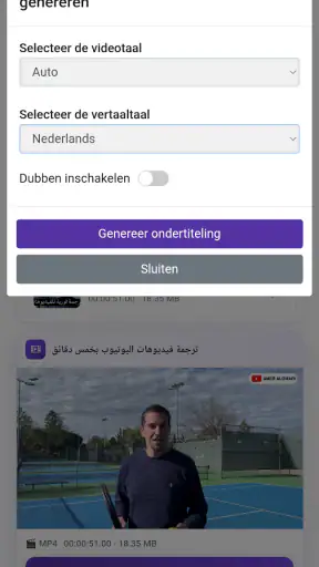 Videovertaler en dubbing screenshot