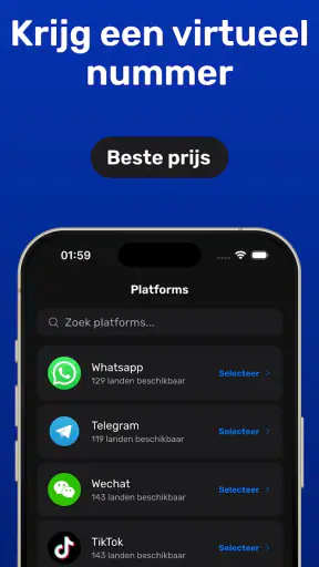Virtueel Nummer – Ontvang SMS screenshot