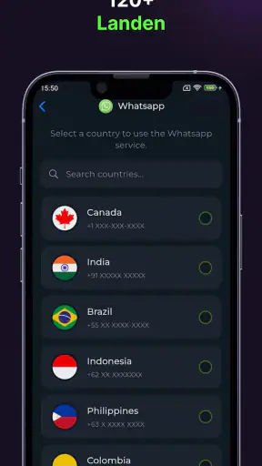 Virtueel Nummer SMS - SmsCode screenshot