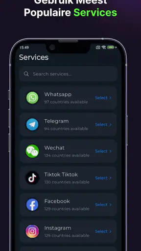 Virtueel Nummer SMS - SmsCode screenshot