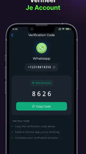 Virtueel Nummer SMS - SmsCode screenshot