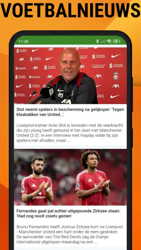 Voetbal Uitslagen Eredivisie screenshot