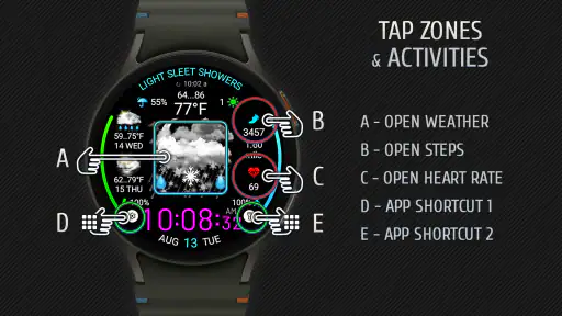 Weather watch face W5.5 screenshot