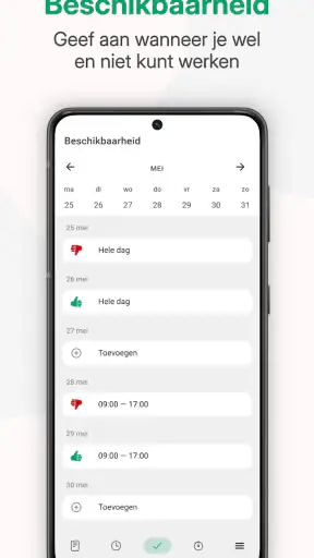 Werktijden screenshot