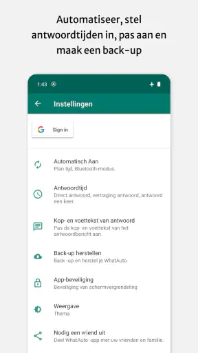 Whatauto - Auto antwoord screenshot