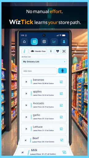 WizTick Grocery List & Budget screenshot