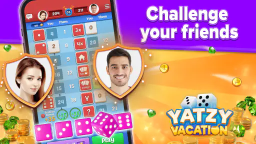 Yatzy Vacation dice game screenshot
