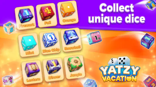 Yatzy Vacation dice game screenshot