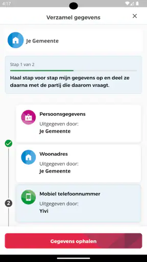 Yivi screenshot