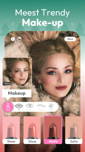 YouCam Makeup: Gezichtseditor screenshot
