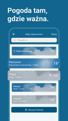 Pogoda & Radar - opady i burze screenshot