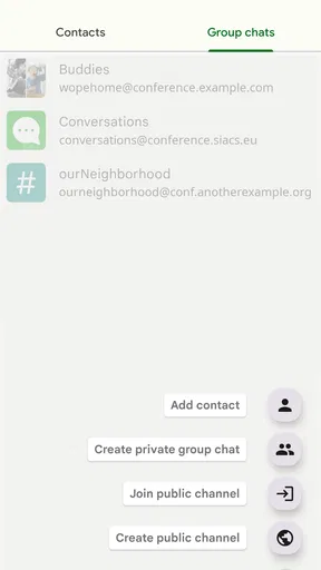 Conversations (Jabber / XMPP) screenshot