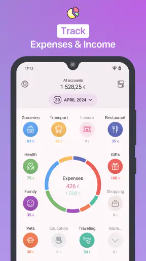 1Money: śledź wydatki, budżet screenshot