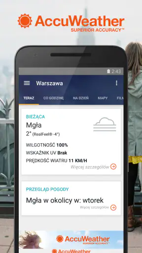 AccuWeather lokalna pogoda screenshot