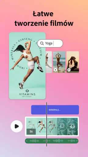 Adobe Express Wideo zdjęcia SI screenshot