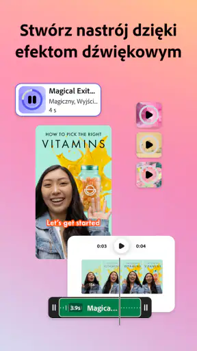 Adobe Express Wideo zdjęcia SI screenshot