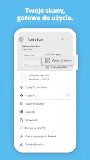 Adobe Scan: skaner PDF, OCR screenshot