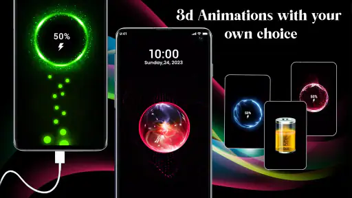 Animacja ładowania baterii 3d screenshot