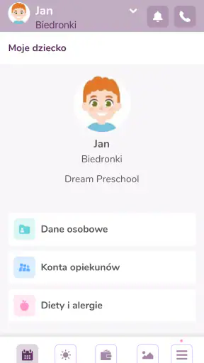 Aplikacja i dziennik Kidsview screenshot